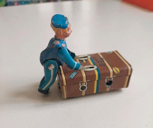 Blechspielzeug Gescha: Koffer Boy, Express Boy, zum Aufziehen