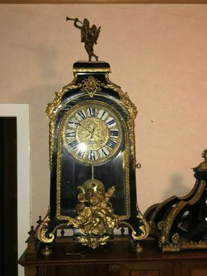 Seltene Cartel Boulle Uhr Signiert Jaques Michel Paris Pendule Uhr Tischuhr