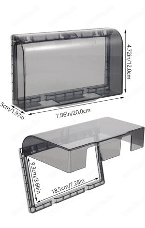  2 x wasserdichte Wandschalter-Steckdosenabdeckung transparent Wandschalter Frontplatte 