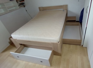 Bett, neuwertig, 140*200cm, Eichenoptik 