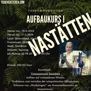 Tierkommunikation lernen, Monika Jaeger, Aufbau I,Nastätten 11 24