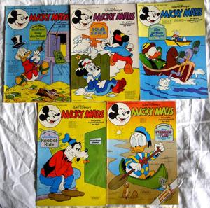 5 Micky Maus mit Bastelteil vintage frühe 1980er Jahre