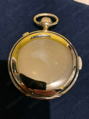 sehr große 14 K Gold Taschenuhr Savonette mit Repetition Audemars Freres um 1900 Bild 2