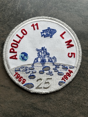 Patch Apollo 11 - 1969   1994   25 Jahre Mondlandung   2024 = 55 Jahre