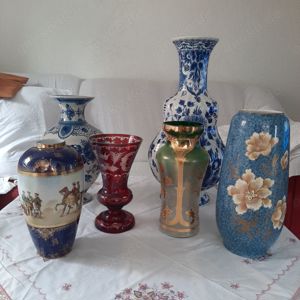 2 Delft Vasen und andere