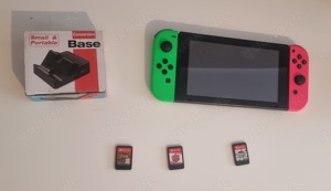 Nintendo Switch mit alles 3 Spiele Docking Station Kontroller