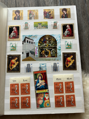 alte Briefmarken Alben mit Briefmarken  Bild 4