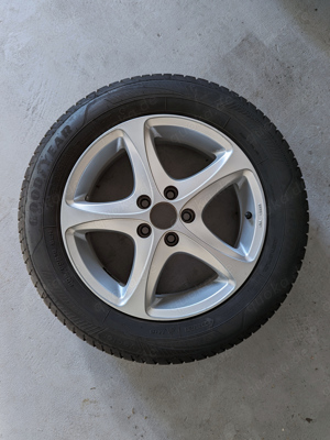 Opel Chevrolet-Kompletträder CMS C12 6.5x16" ET39 + Allwetterreifen Goodyear