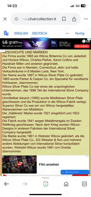 Wilcox Silverplate Co. Meriden Conn. USA  Bild 6