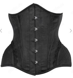 Corset Story 20 inch-Black Burlesque Underbust mit Bullet Hip Gores