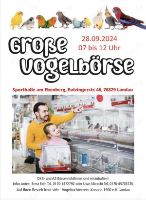 Nicht Verpassen! Morgen, 28.09.2024 Vogelbörse Landau in der Pfalz 