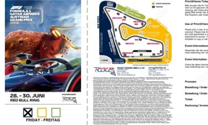 2x Tickets Formel 1 (Erw+Junior) Redbull Ring am 28. Juni 2024