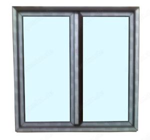 Kunststofffenster, neu auf Lager 150x150 cm 2-fl Mooreiche