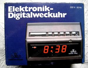 Meister Anker Elektronischer Digital Wecker in OVP vintage