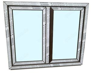 Kunststofffenster, neu auf Lager 120x100 cm (bxh) Mooreiche