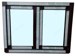 Kunststofffenster neu Fenster, 120x90cm bxh 2-flg Mooreiche