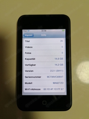 iPod Touch  1. Generation  Modell A1213  16 GB