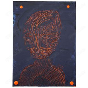 Orange Man Gemälde von Marc Gebauer