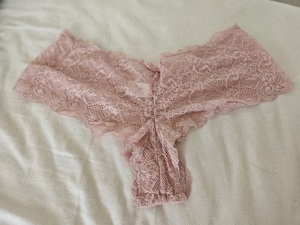 Sexy Slip rosé Spitze getragen 40 42 Bild 3