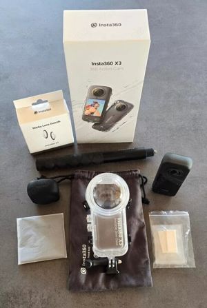 Insta360 X3 72 MP Wasserdichte 360 Actionkamera Bundle