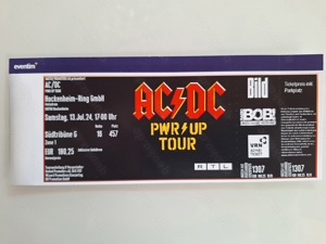 AC DC Konzert Karte Ticket Sitzplatz Hockenheim 