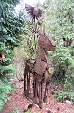 Kunst Metallplastik - Großplastik - Plastik-Kunstwerk - Skulptur-Statue