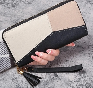 Brieftaschen Damen Geldbörse Handtaschen Reiß verschluss Portemonnaie Groß neu