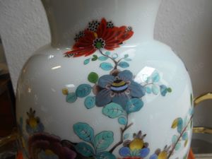 Meissen 1.Wahl riesige Prunk Vase sehr reiche Indische Malerei  AR  Marke 1937