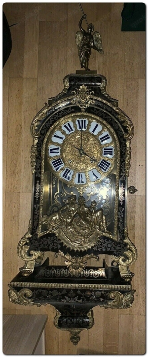 Signierte grosse Boulle Uhr Signiert Le Lorme a Paris Pendule