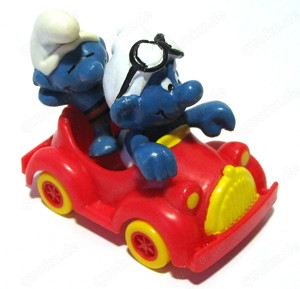  Schleich 2 Schlümpfe im Auto von Schleich Peyo -1986 McDonalds