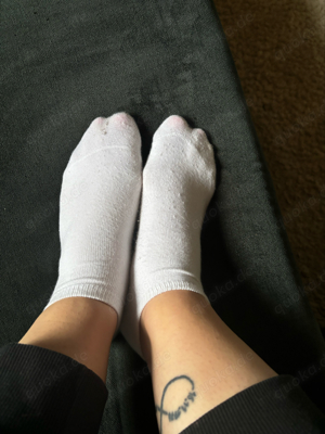 getragene weiße Socken gr. 38 Bild 3