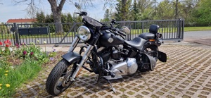 Harley-Davidson Softail SLIM, (FLS), Matt Schwarz, BJ 2017, Teilumbau, Klappenauspuff