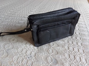 Vintage - Handtasche, Herren, schwarz, Kunstleder, evtl. auch Leder?