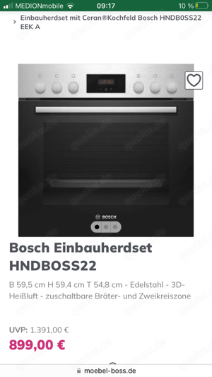 BOSCH BACKOFEN UND HERDSET NEU UND VERPACKT 