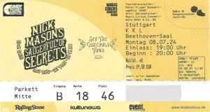 Begleitung gesucht für das Nick Mason-Konzert am 08.07.2024 in Stuttgart