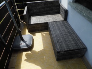 Rattan-Sitzgruppe für Balkon