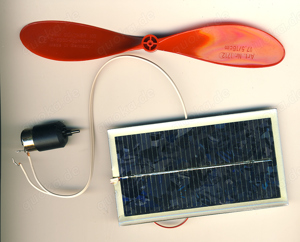 Solar-Antriebsset 76:1 und rote Luftschraube 17,5 16 cm NEU