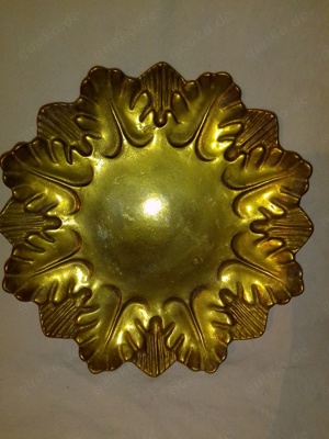 Messingschale Teller Blüte