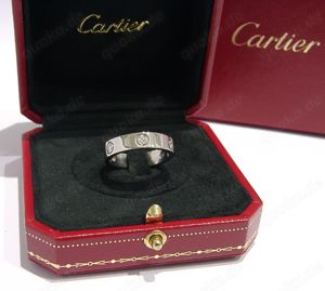 Cartier 6 Diamant 18KT Weissgold Liebesring 0,46 CT HERVORRAGEND