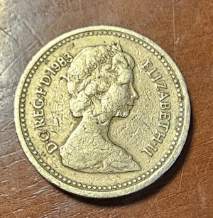 Münze Elizabeth 2 one pound 1983