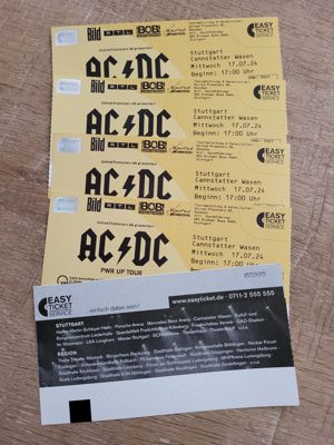 4 Tickets AC DC live in Stuttgart, 17.07.2024, Stehplatz