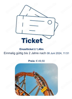 Undatierte HolidayPark Tickets