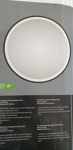 LED Badspiegel DSK Black Circular 120 cm rund