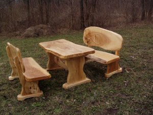 Komplette Garnituren aus echtem Massivholz für die Garten Bild 6