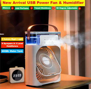 Tragbarer Nebelventilator LED-Beleuchtung Grün, Weiß Bild 8