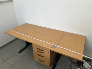 OKA Büromöbel Schreibtisch elektrisch höhenverstellbar 120 x 80 cm -185x80 verbreiterbar