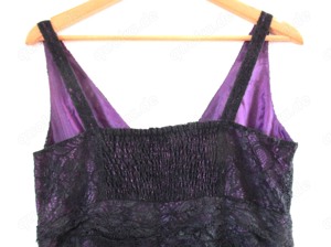 schwarzes Cocktailkleid mit lila durchsch Futter Esprit Gr. 36 38 Bild 2