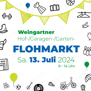 Großer Hof-Flohmarkt mit fast 230 Ständen am Samstag, 13.7.!