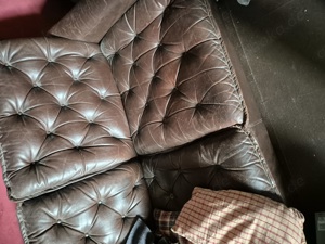 Echt Leder Sofa 3 sitzer sehr stabil Handgenäht