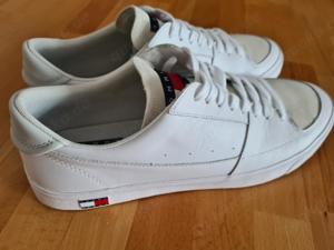 Tommy Hilfiger - Modern Sneaker weiß aus Leder, Gr. 46   Neu! Bild 2
